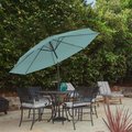 Pure Garden 10-Foot Outdoor Patio Umbrella with Auto-Tilt and Base, Sand 50-LG1043